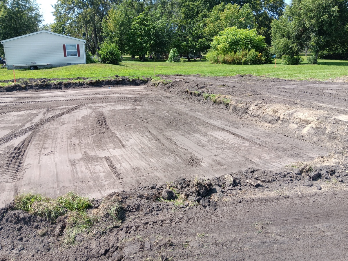 Excavated area ready for forms