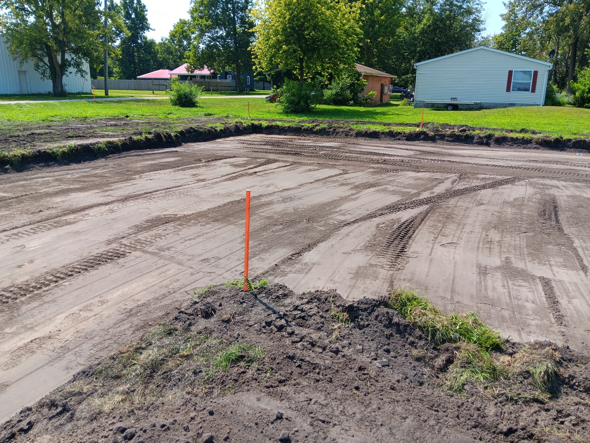 Prepped excavation, wide view