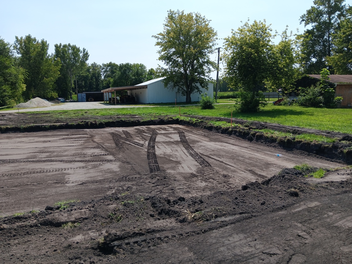 Site dug out and prepped for a slab
